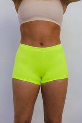 Shorts de Gymnastique et de Danse Jaune Fluorescent Femme