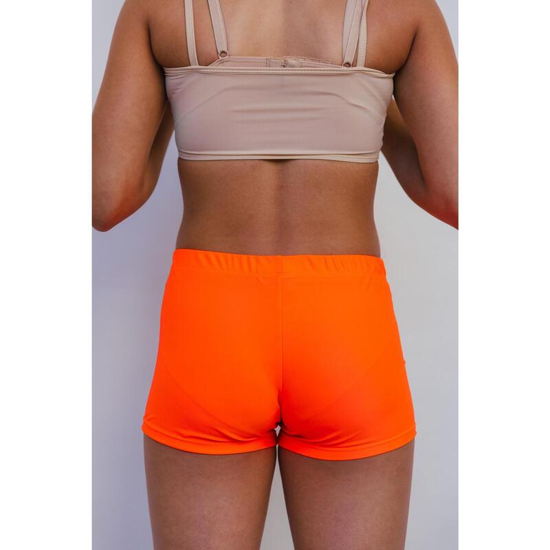 Oranje gym- en dansshort voor meisjes