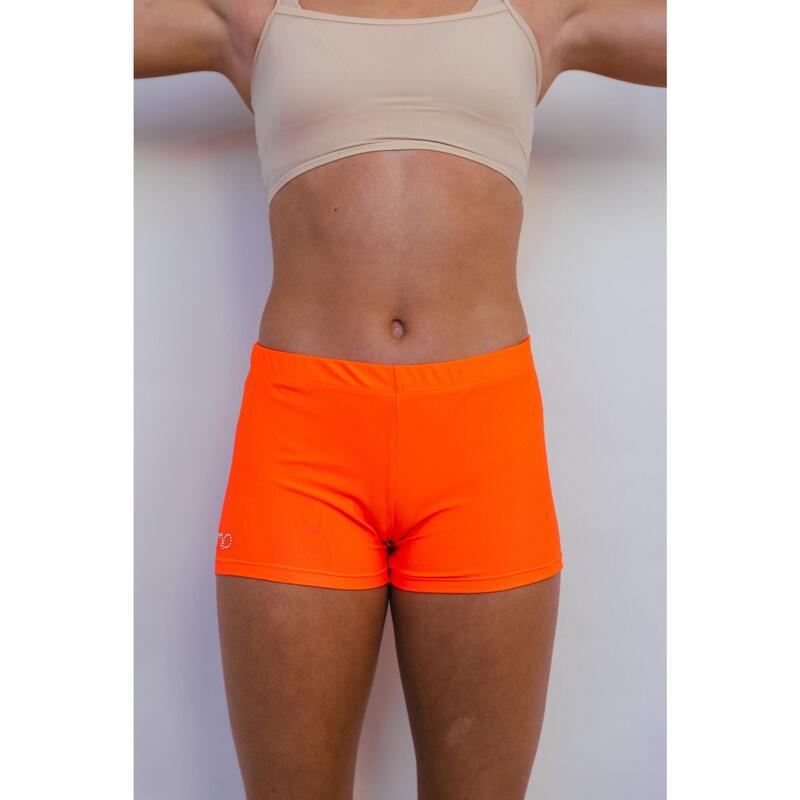 Oranje gym- en dansshort voor meisjes