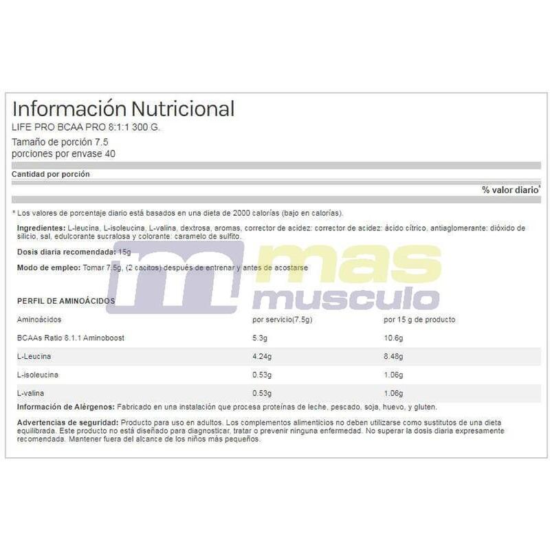 Bcaa 8:1:1 300g Life Pro