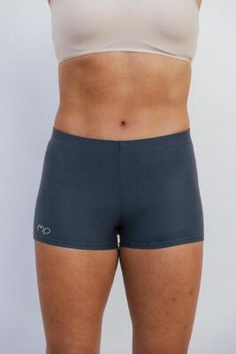 Dames slim fit gym & dance shorts donkergrijs
