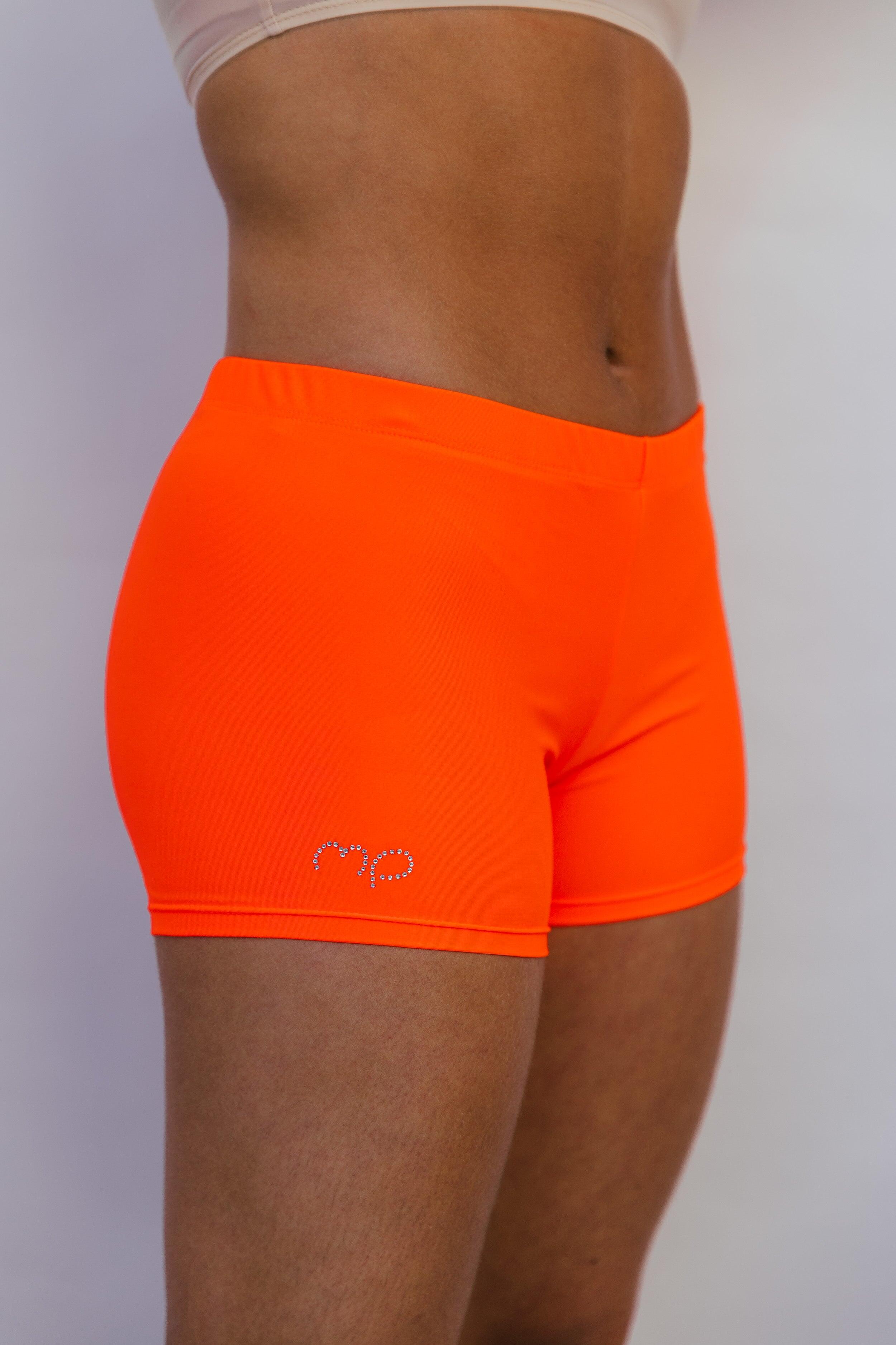 Shorts de Gymnastique et de Danse Orange Femme 2/5