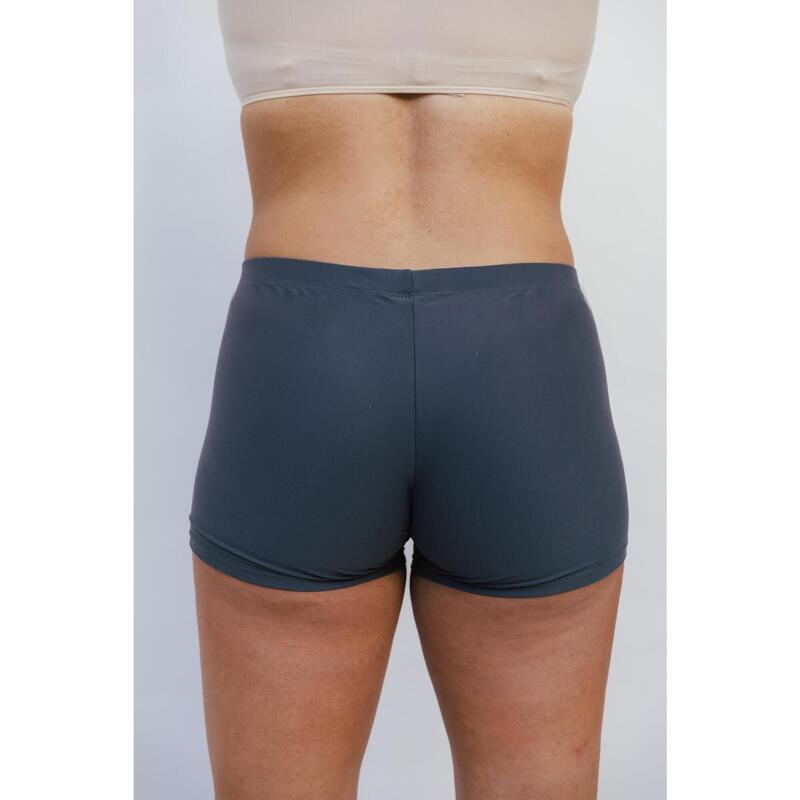 Dames Slim Fit Gym & Dance Shorts Donkergrijs