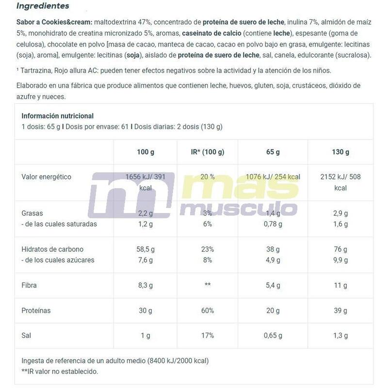 Gainers | Hyper mass (4kg) | Cookies et Cream