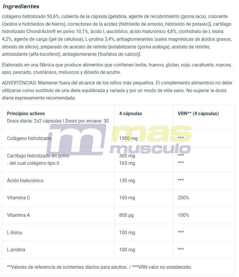 Hyaluronsäure und Kollagen - 120 Kapseln Biotech USA 6/6