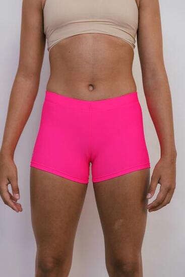 Shorts de Gymnastique et de Danse Rose Fluorescent Enfant
