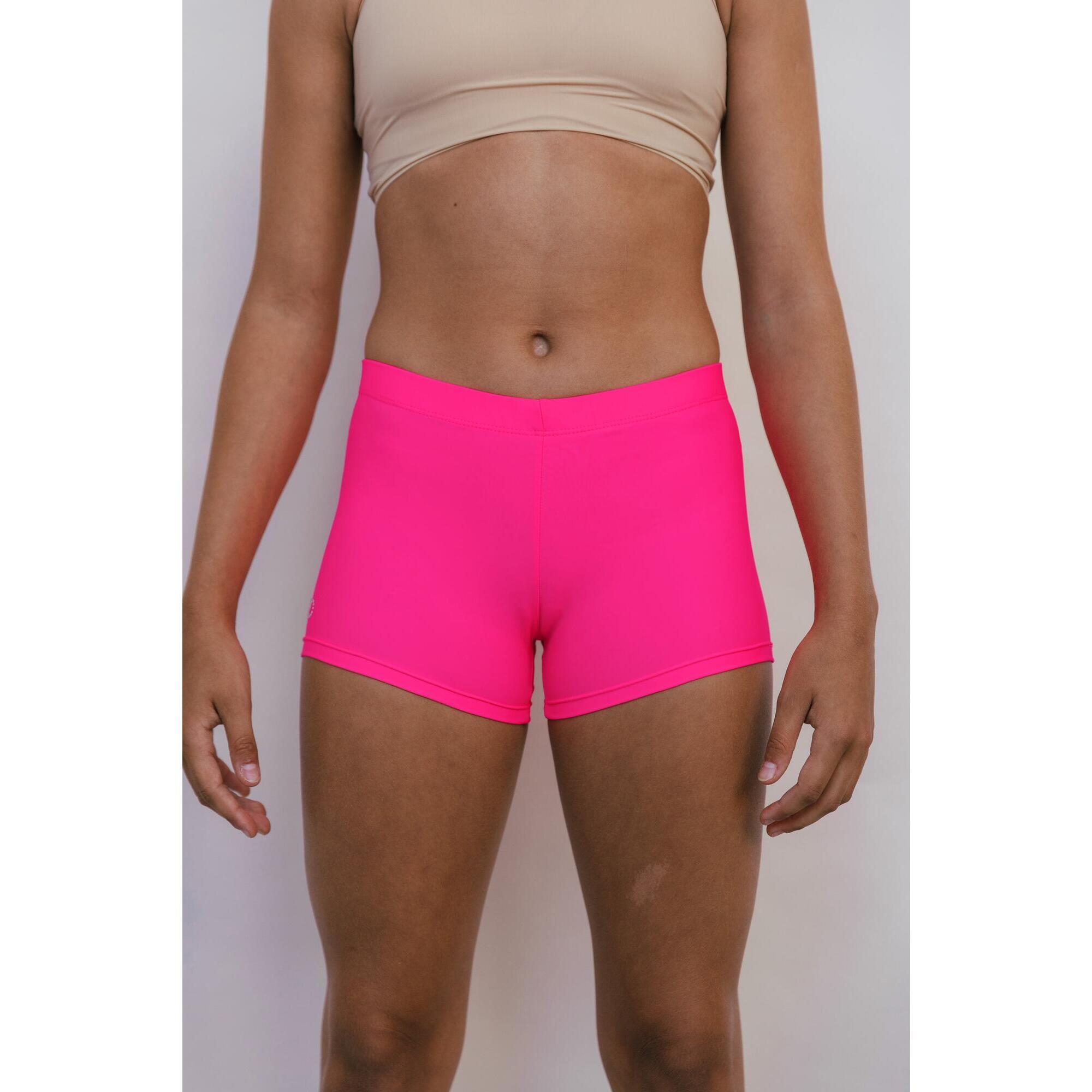 Mp Gymnastics - Shorts De Gymnastique Et De Danse Rose Fluorescent Enfant - Short - Rose - 10 À 12 Ans - Decathlon