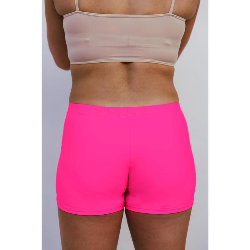 Dames Slim Fit Gym & Dance Shorts Roze