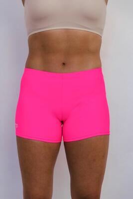 Dames slim fit gym & dance shorts roze