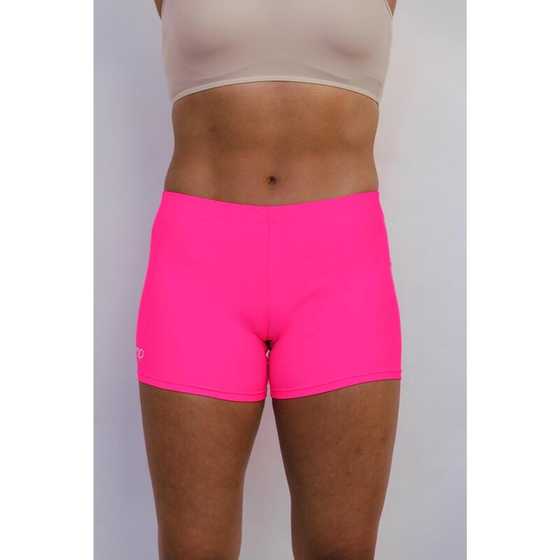 Dames Slim Fit Gym & Dance Shorts Roze