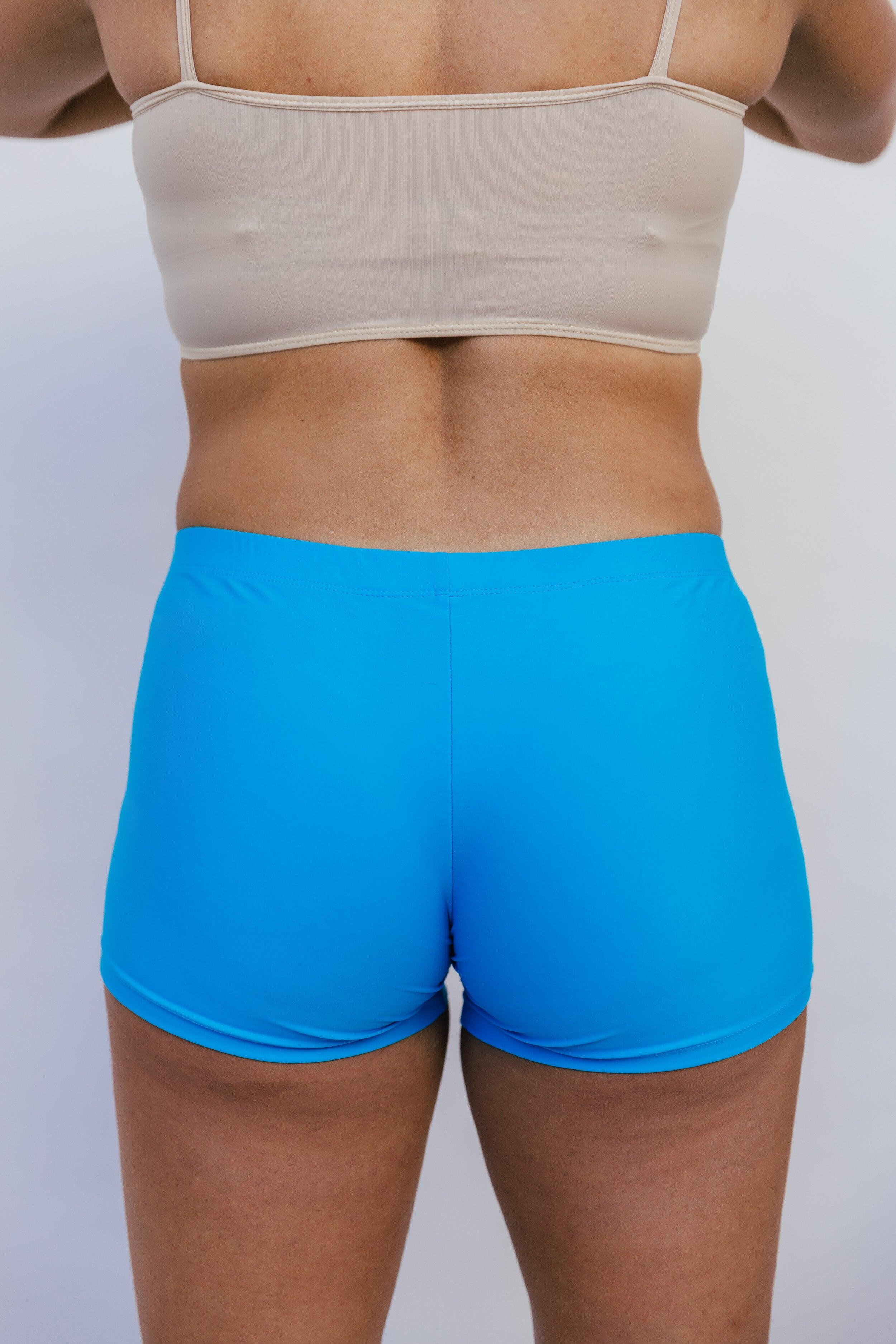 Shorts de Gymnastique et de Danse Bleu Femme 4/5