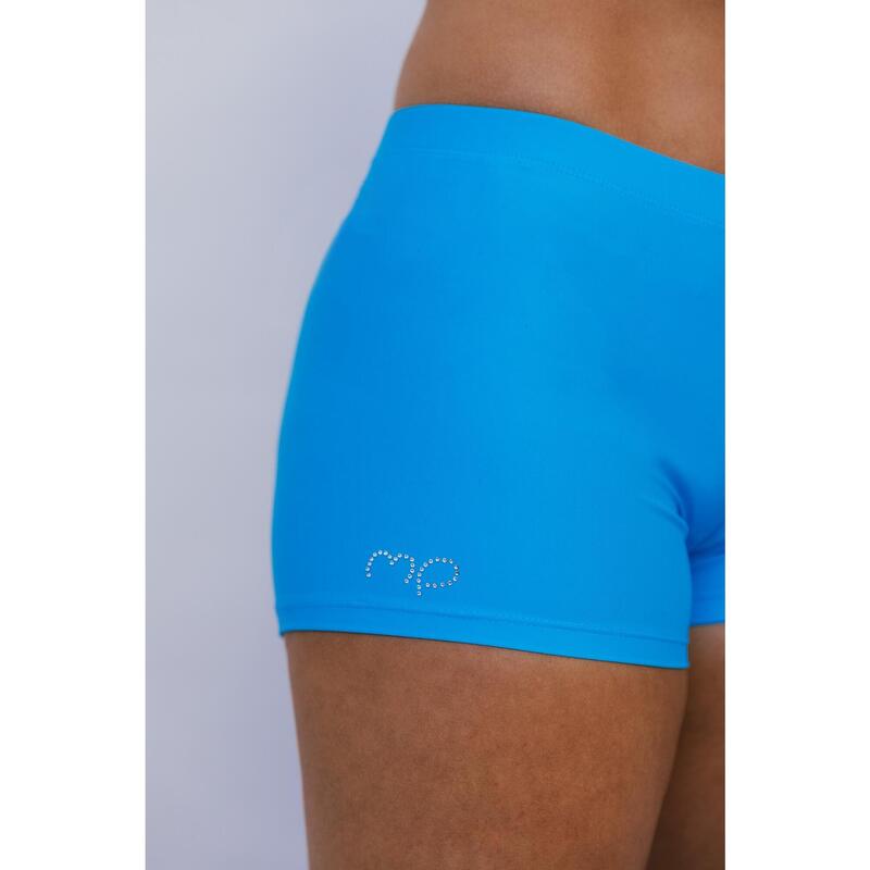 Dames fitness- en dansshort blauw