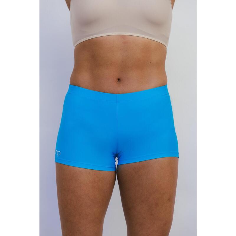 Short de gymnastique et de danse bleu pour femmes