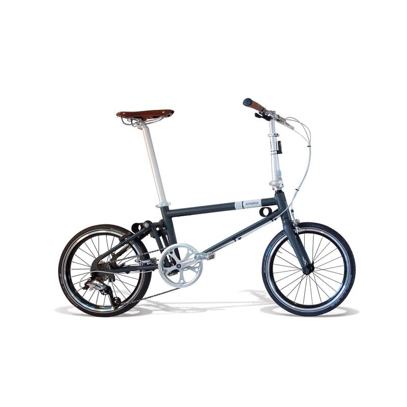 City bike pieghevole, unisex, Ahooga Pieghevole Style+ Analog 0 V, carbone