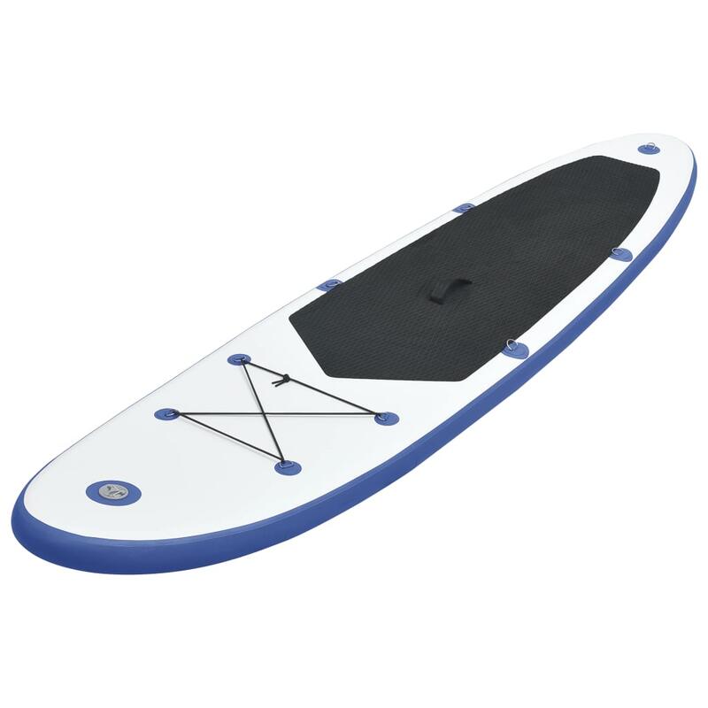 Conjunto prancha de paddle SUP insuflável azul e branco