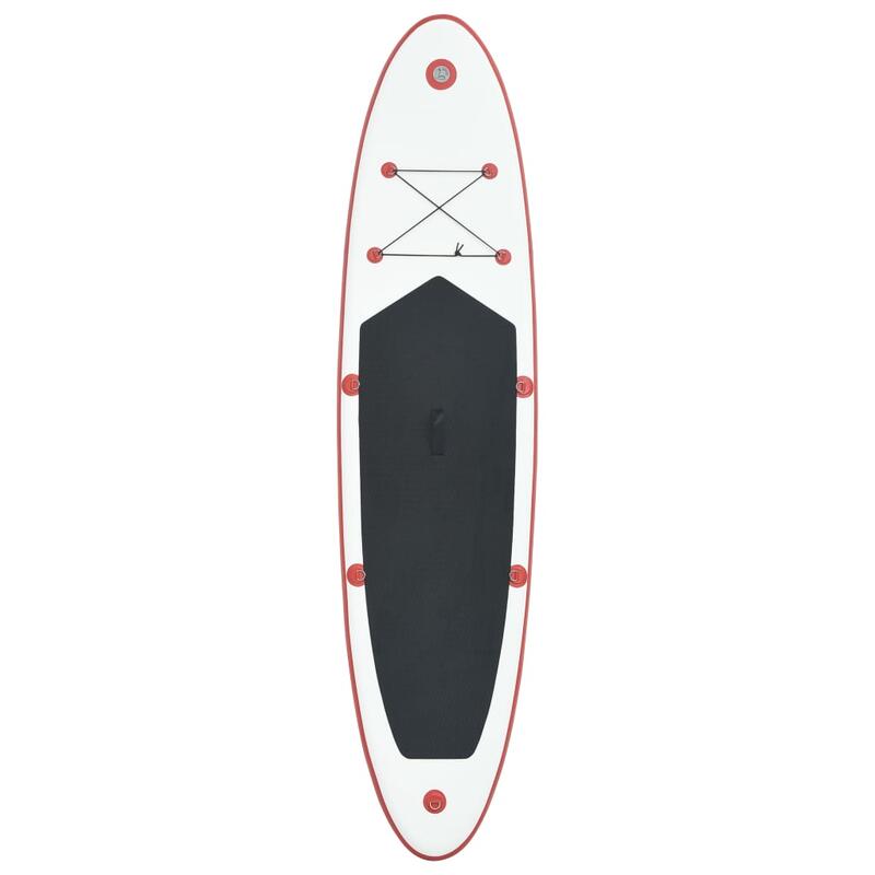 Conjunto prancha de paddle SUP insuflável vermelho e branco
