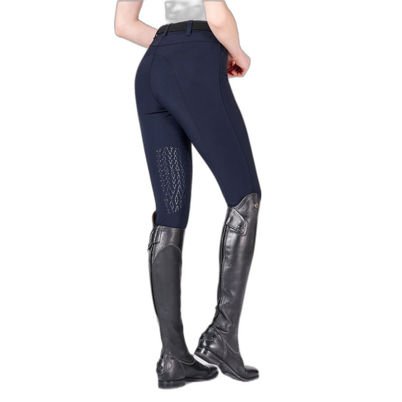 Pantaloni da equitazione con grip al ginocchio per donna Vestrum Syracuse