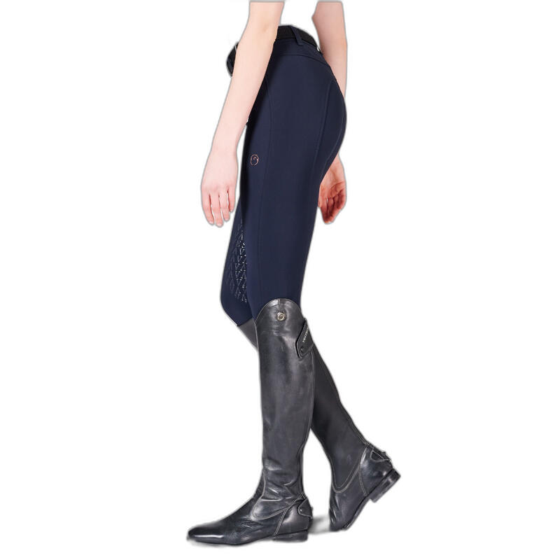 Pantaloni da equitazione con grip al ginocchio per donna Vestrum Syracuse