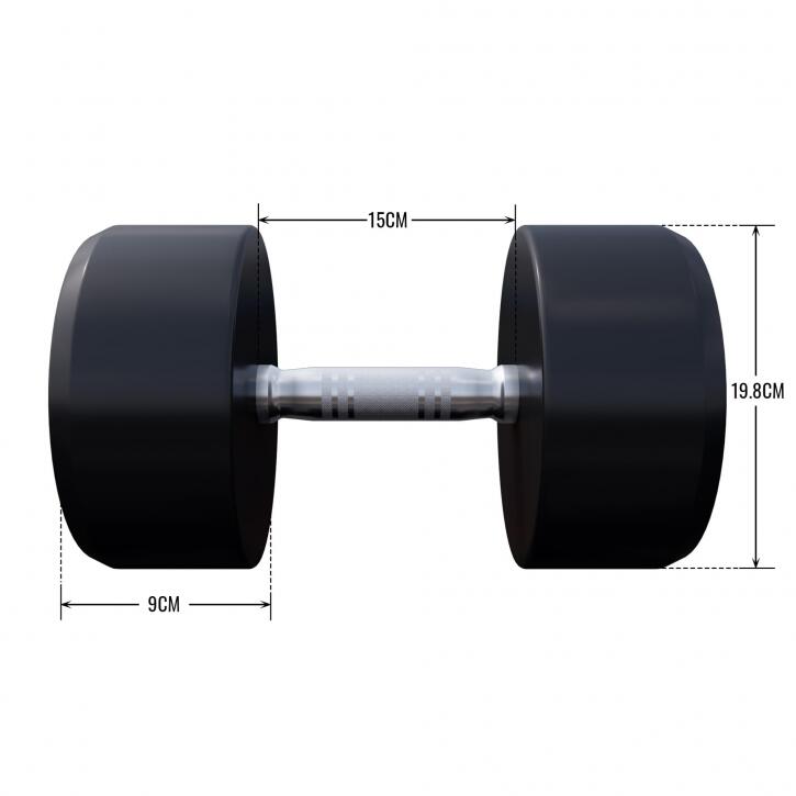 HALTÈRE MONOBLOC ROND | MUSCULATION | AU CHOIX DE 2,5KG À 40 KG 5/7