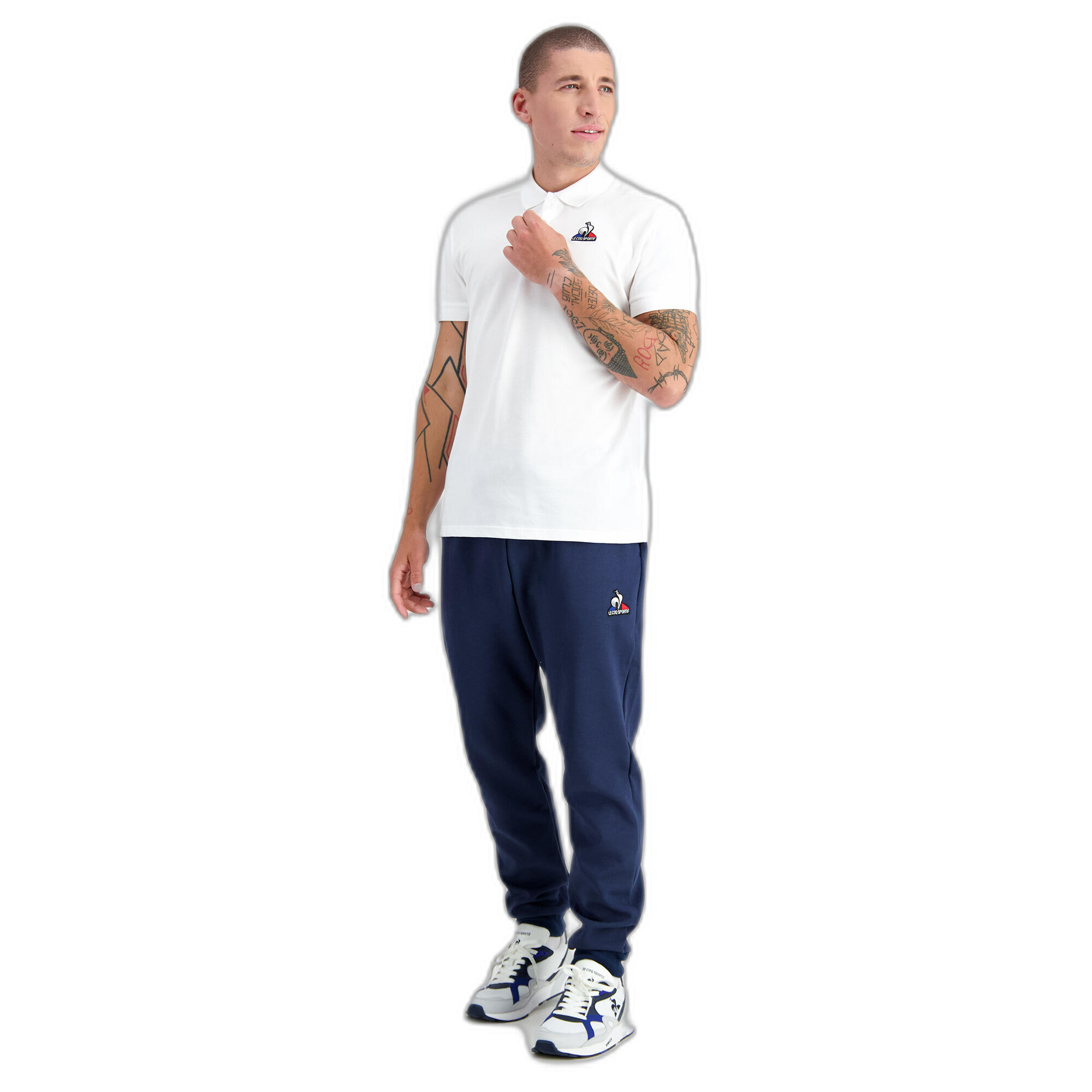Camiseta Le Coq Sportif Ess Polo Ss No2 M, Blanco, Hombre 5/5