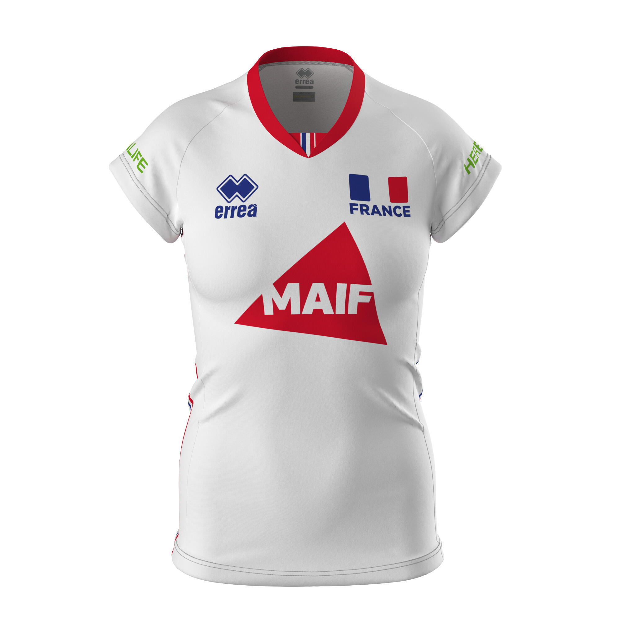 Errea - Maillot Extérieur Femme Officiel De L'Equipe De France 2023 - Maillot Manches Courtes - Blanc -  Xl - Decathlon