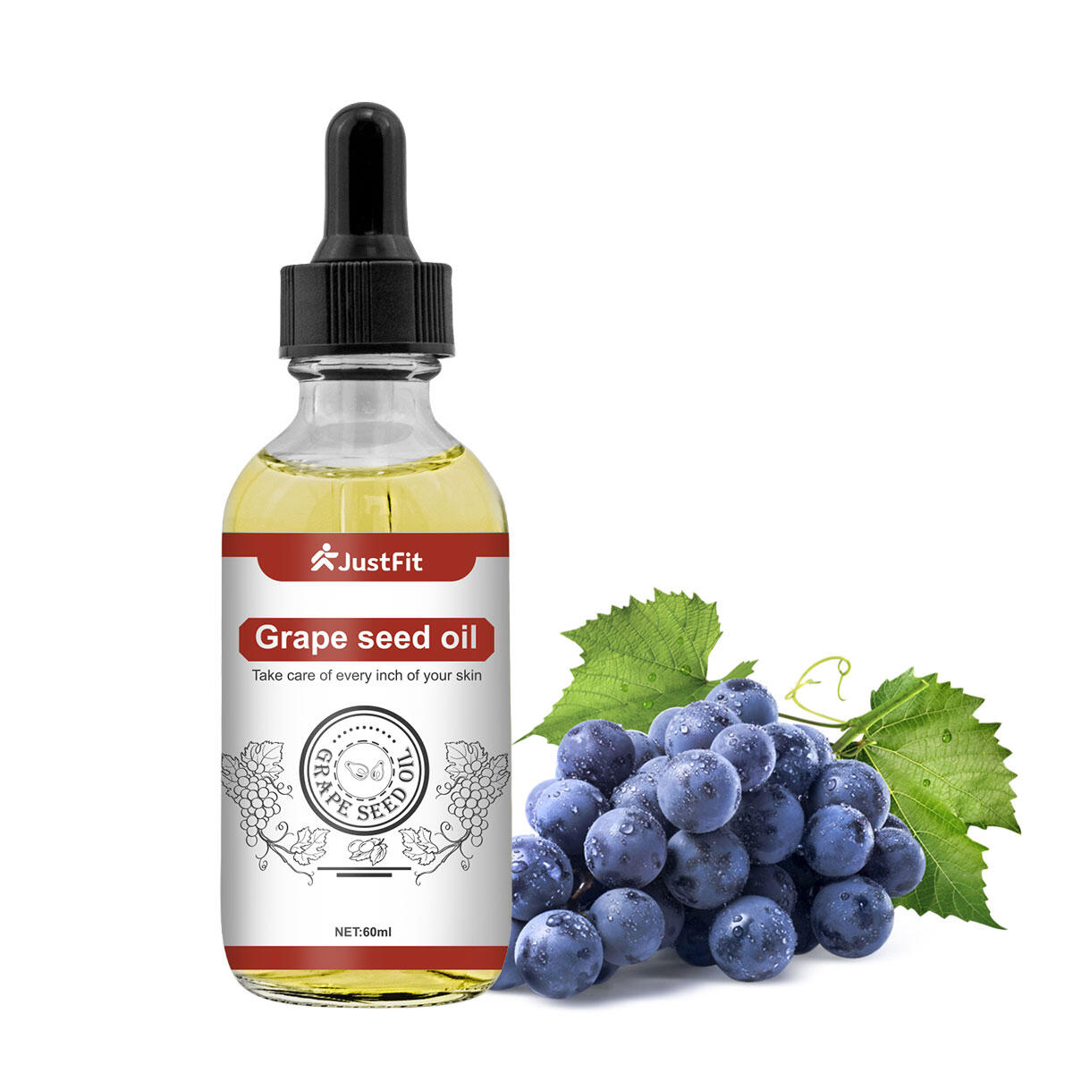 Óleo de grainha de uva 60ml 2/3