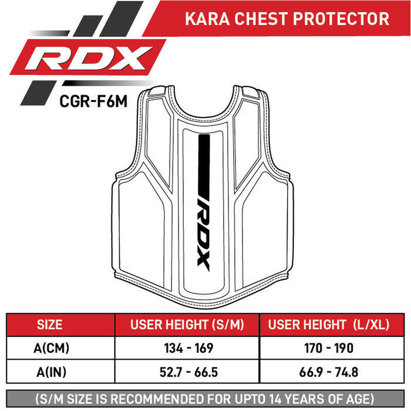 Protectie piept Rdx F6 Kara Coach, Negru, S/M