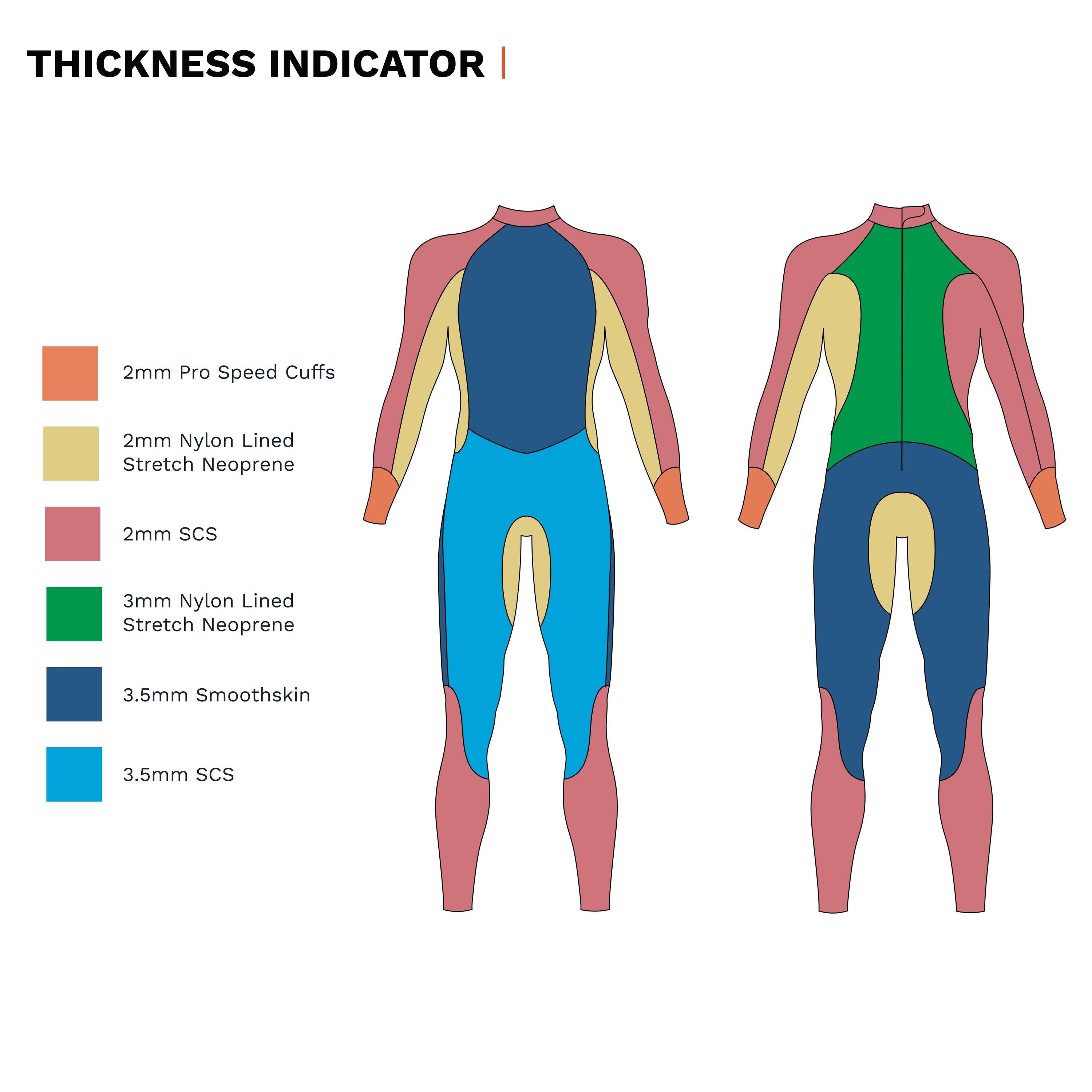 Aspect 'Breaststroke' Wetsuit Men's Black/Blue 7/7