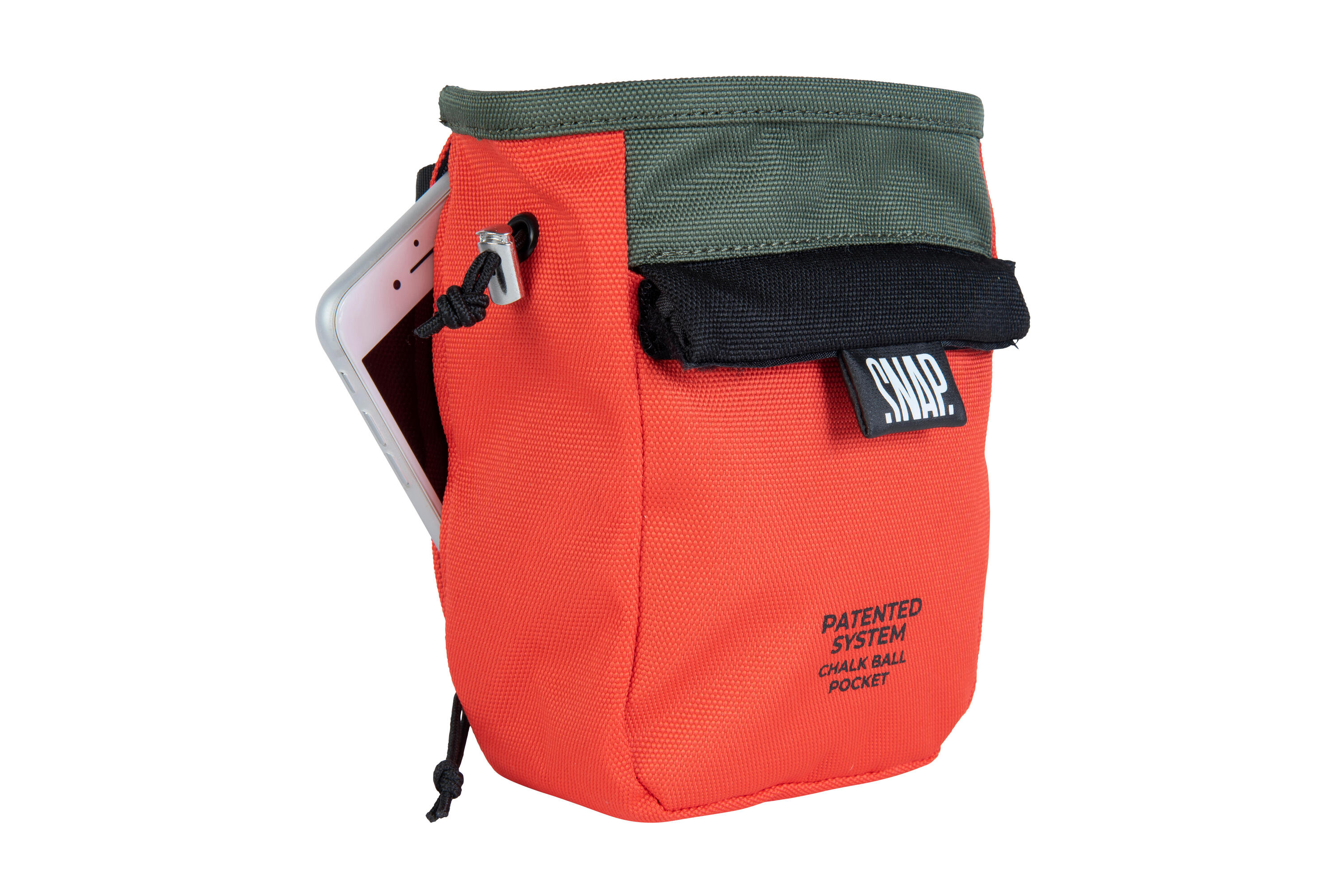 Sac à magnésie - Chalk Pocket Scratch Grenadine & Dark khaki 3/5
