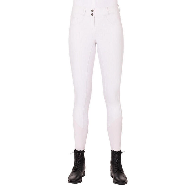 Pantalon de concours équitation Femme - 100 blanc pour les clubs et  collectivités