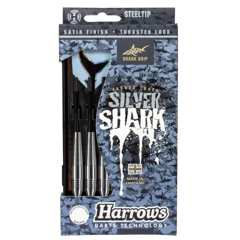 Harrows fléchettes acier Silver Shark Tungsten Look 24 grammes