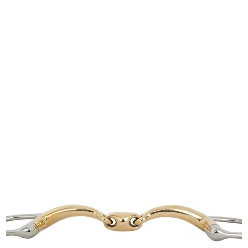 Mors verdun pour cheval double brisures courbé BR Equitation Soft Contact 2/3