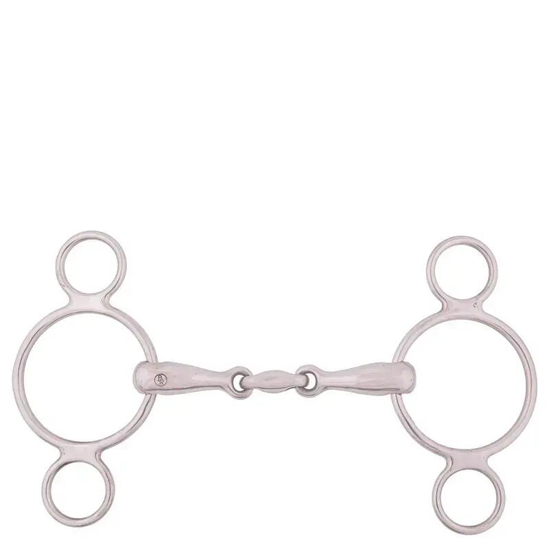 Stainless steel 3 ring bit for adjustable horse BR Equitation