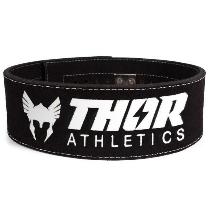 THOR ATHLETICS  Cintura Palestra - Cintura Powerlifting - Chiusura con Clip Rapida - Nero