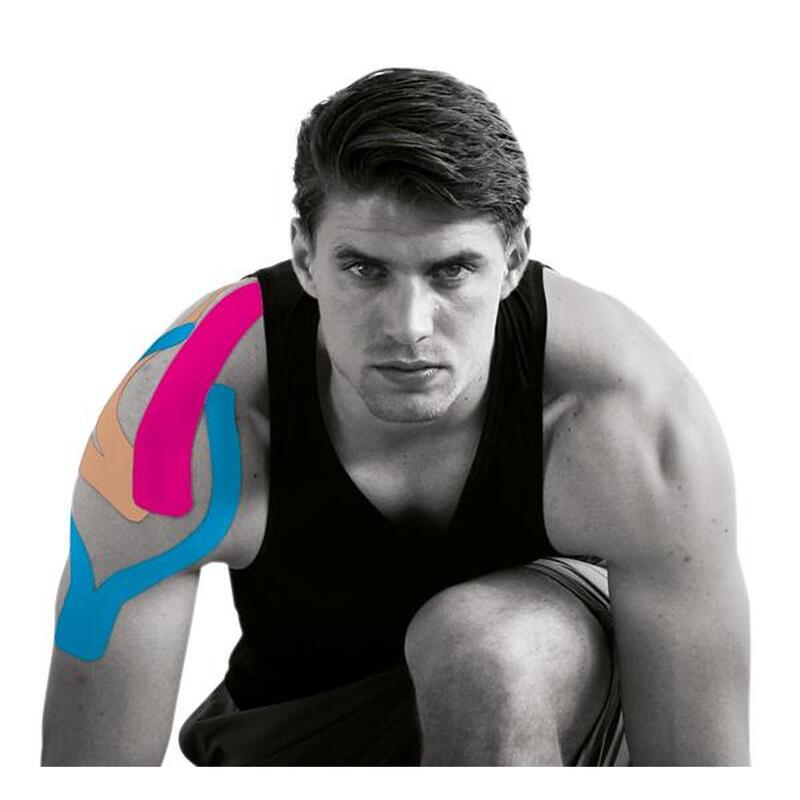 MyCureTape Sports -3 rollos de vendaje neuromuscular (rosa, negro y azul)