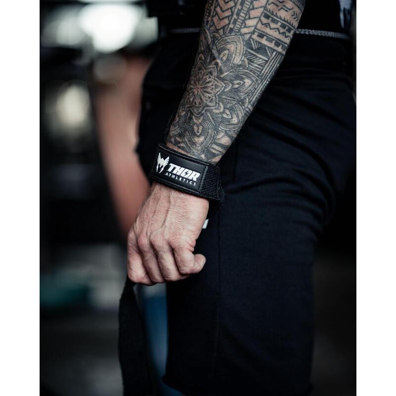 Bretelles de levage - Accessoires de musculation - Powerlifting Straps  - Noir