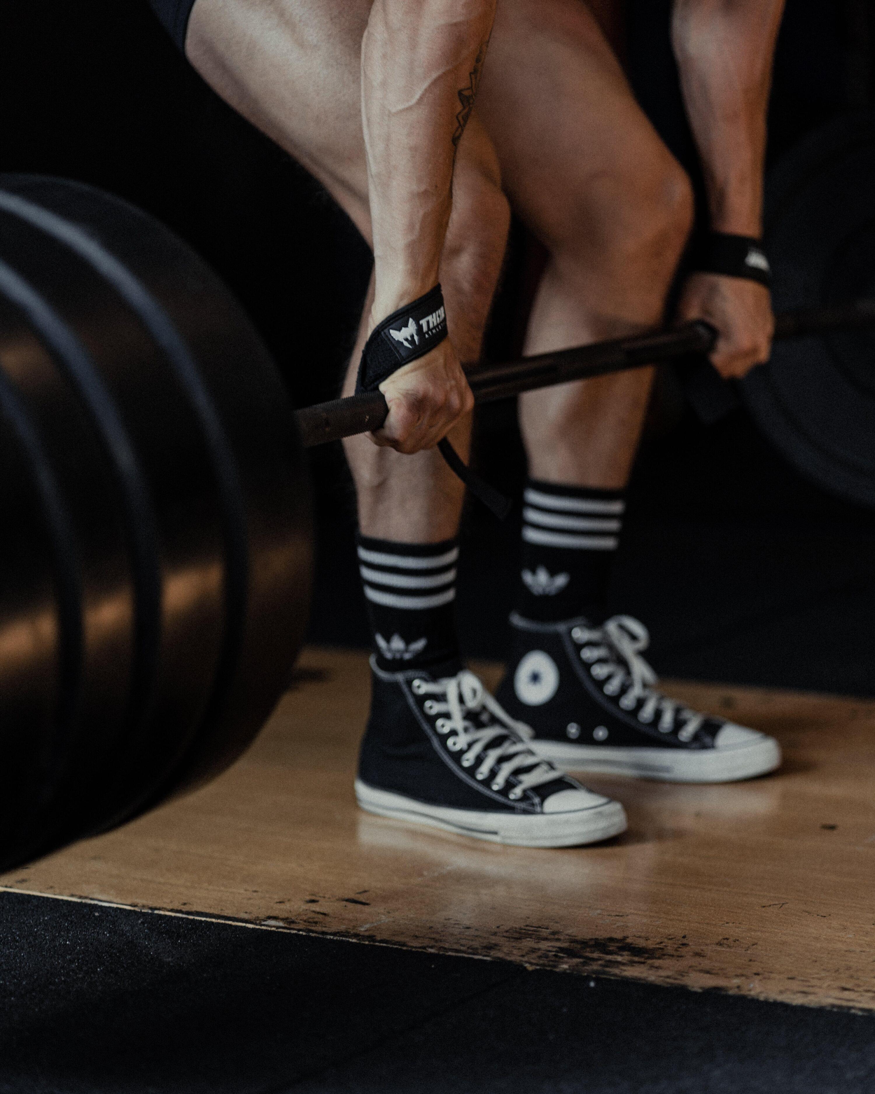Cinghie di Sollevamento - Cinghie per Powerlifting - Cinghie per stacco - Nero 5/6