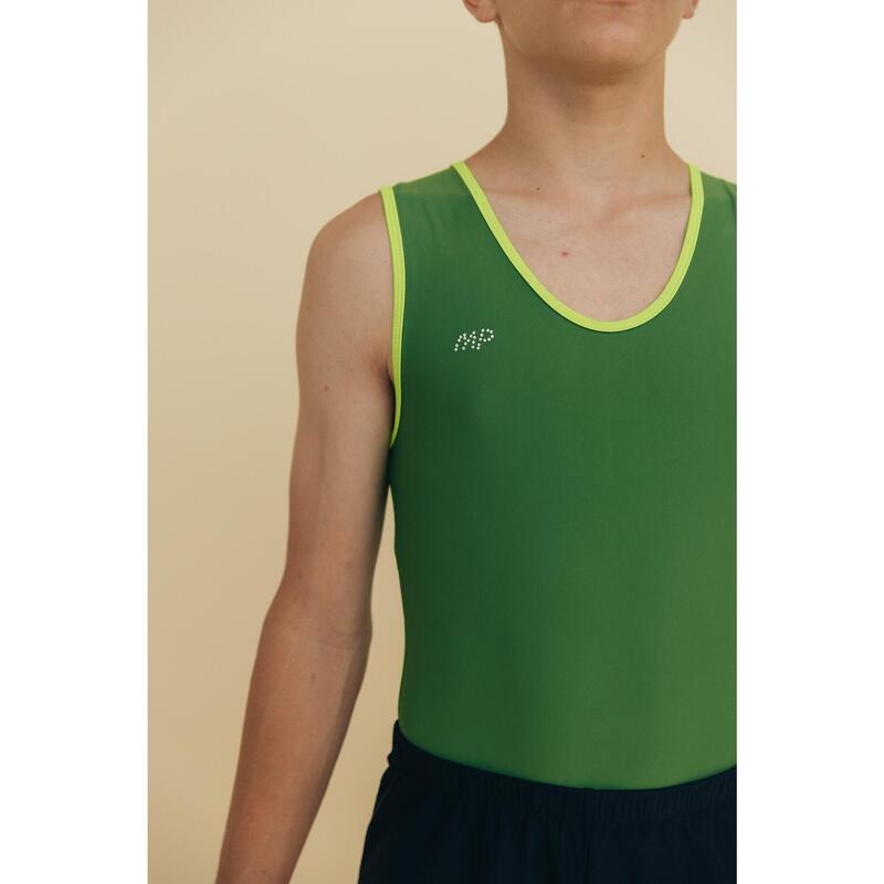 Maillot da ginnastica verde Aerial per bambino