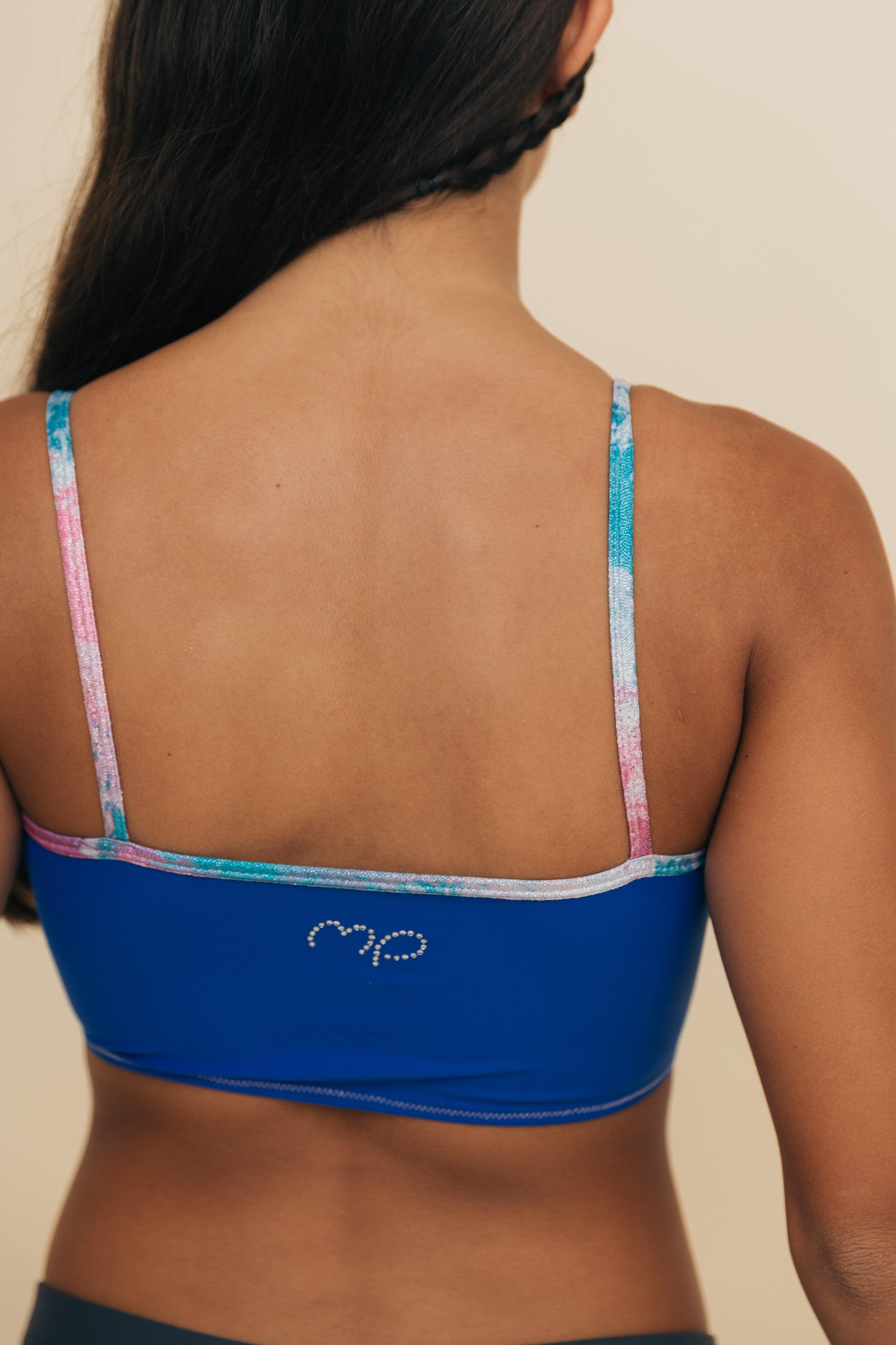 Top da ginnastica Pivot blu da donna 4/4