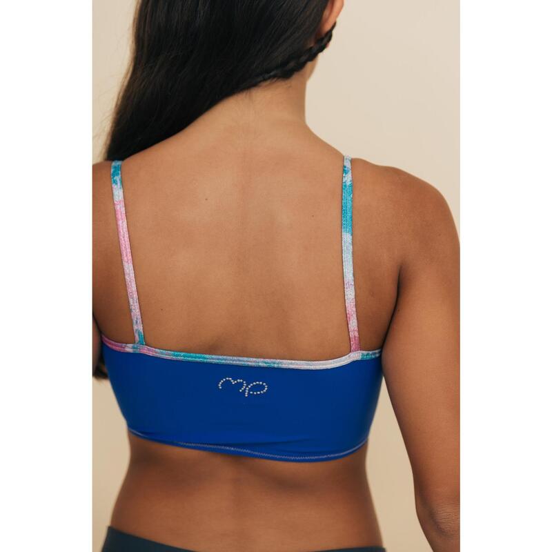 Top de Ginática Pivot Azul Mulher