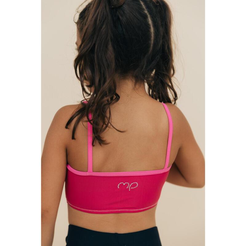 Top de Ginática Pivot Magenta Menina