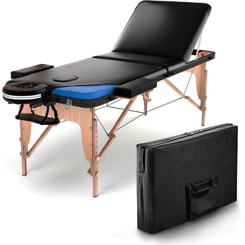 Lettino massaggio professionale 3 zone in legno richiudibile e trasportabile
