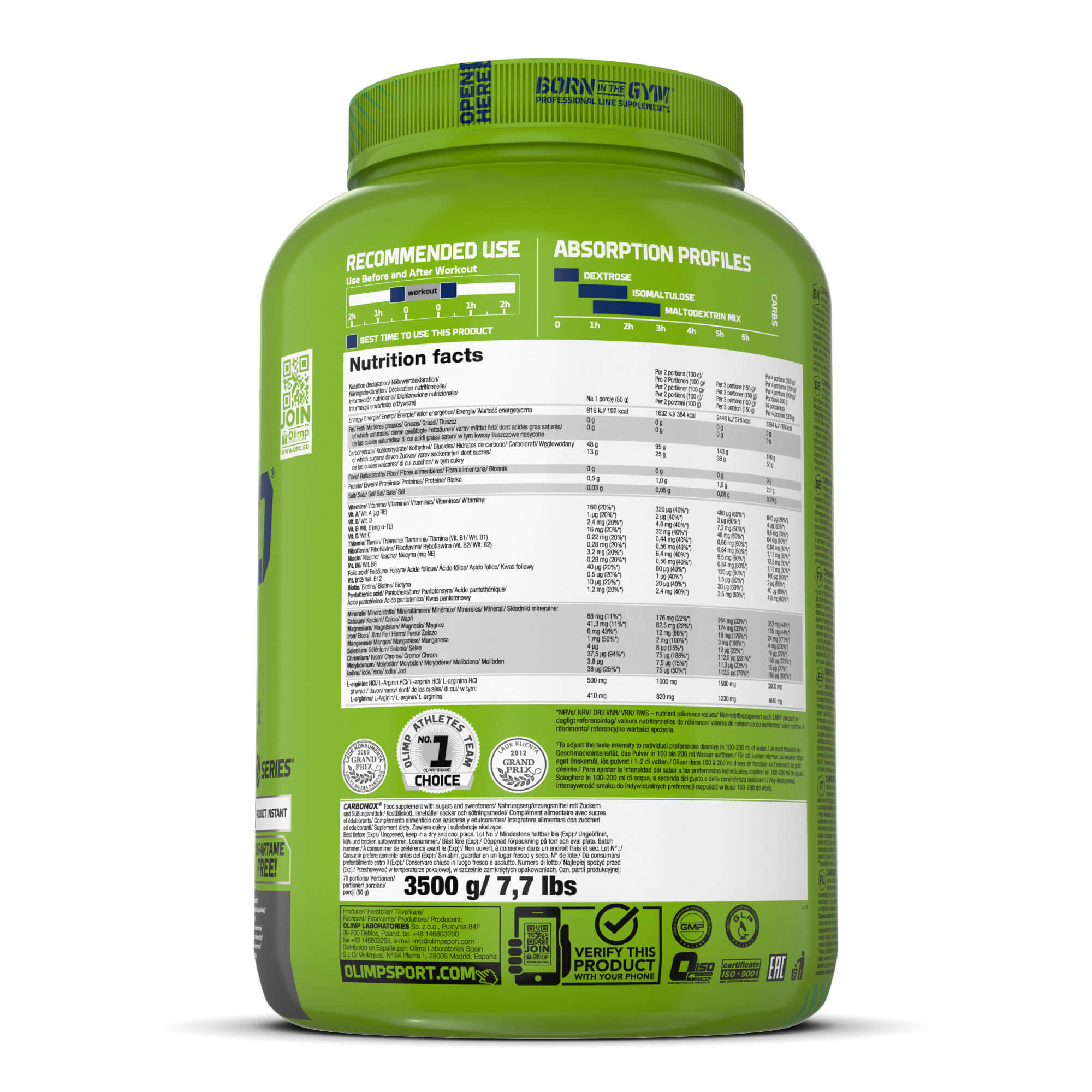 Carbonox OLIMP 3500 g Cytryna 2/3