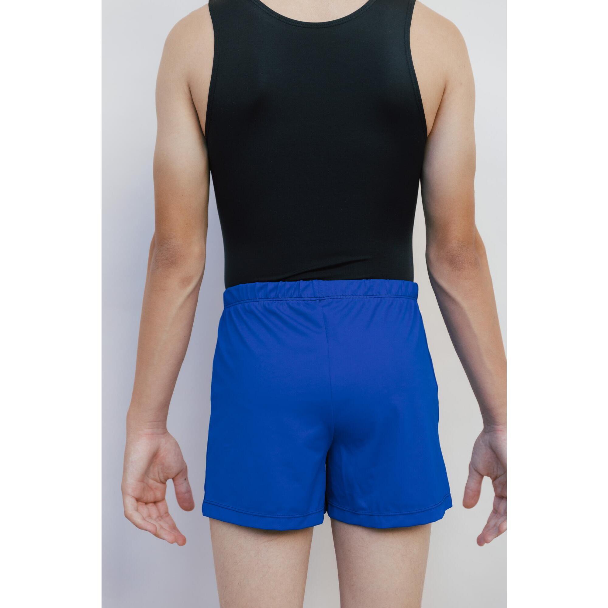 Short De Sport Junior GK – Bleu, Taille L (10-12 Ans) – Coton/Polyester