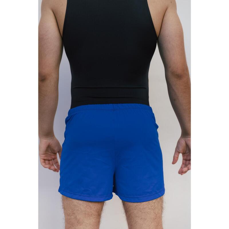 Pantaloncini da ginnastica blu da uomo