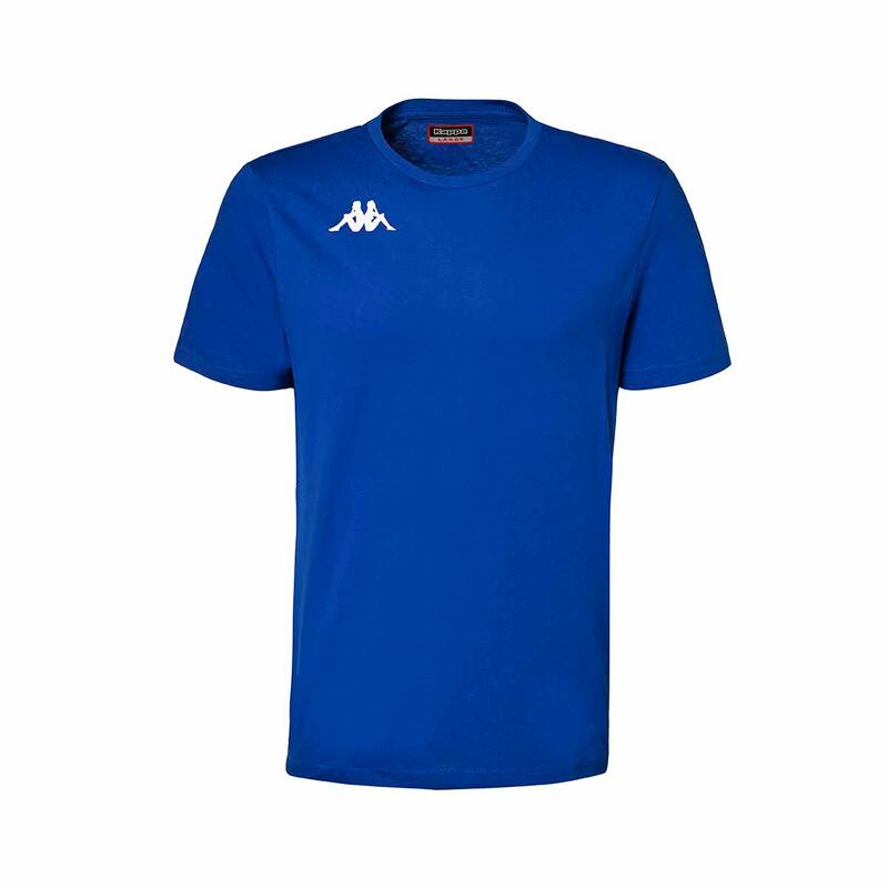 Maglia T-shirt Kappa uomo blu XL regular fit in tessuto jersey