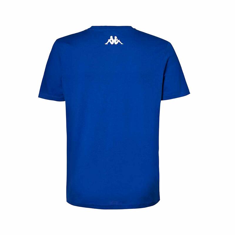 Maglia T-shirt Kappa uomo blu XL regular fit in tessuto jersey