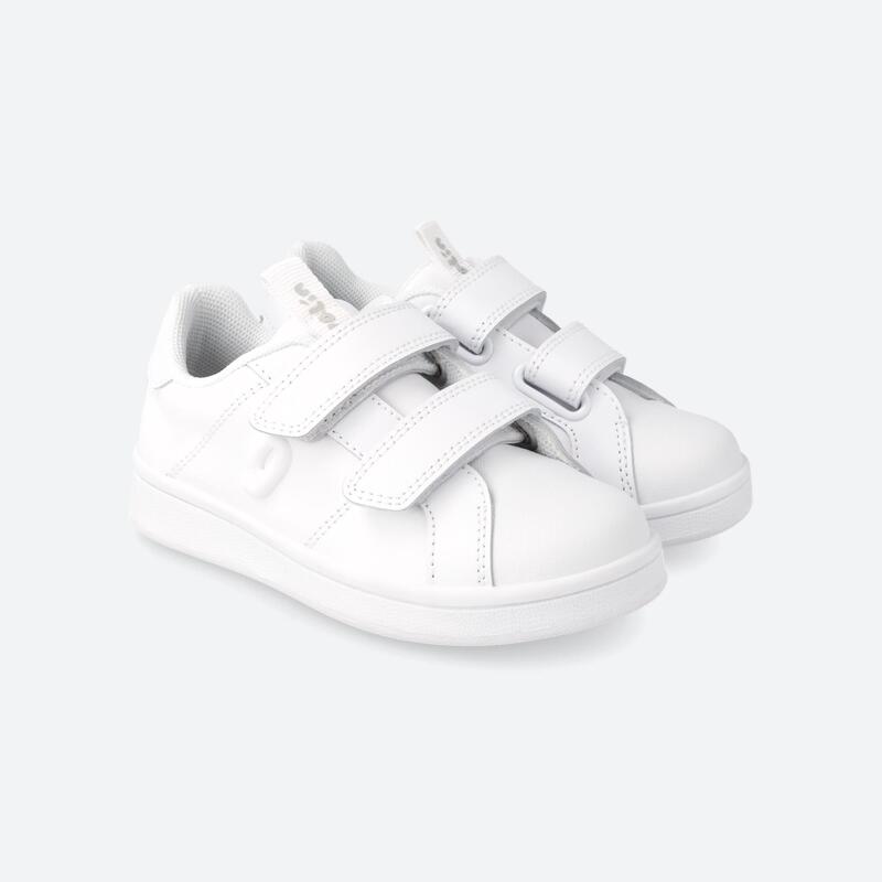 Sapatilhas Desportivas Caminhar de Menino Garvalin 231750C em Branco com Velcro