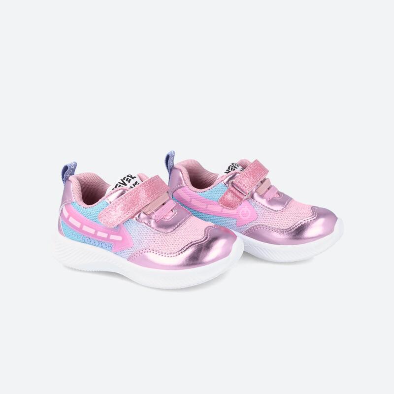Zapatillas Deportivas Caminar Niños Garvalín 231805C Rosas con Cierre Adherente