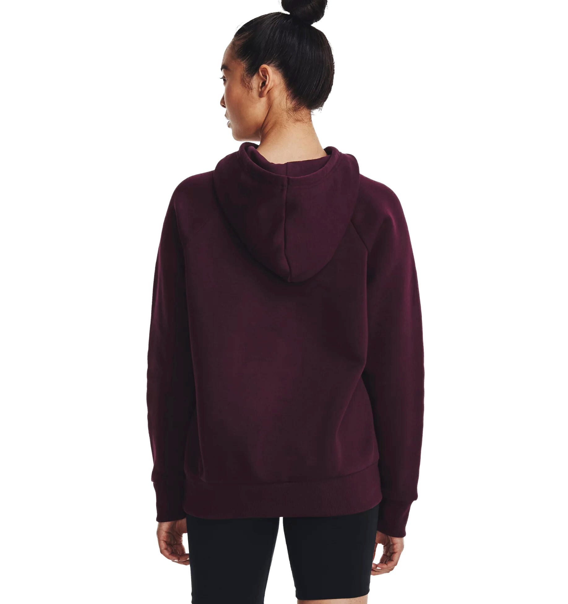 RIVAL FLEECE BIG LOGO HOODIE DARK MAROON WOMAN 2/2